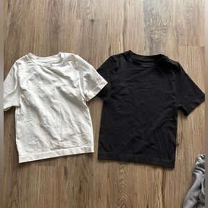 Target a new day slim fit crop Black and White T-Shirt Set xs